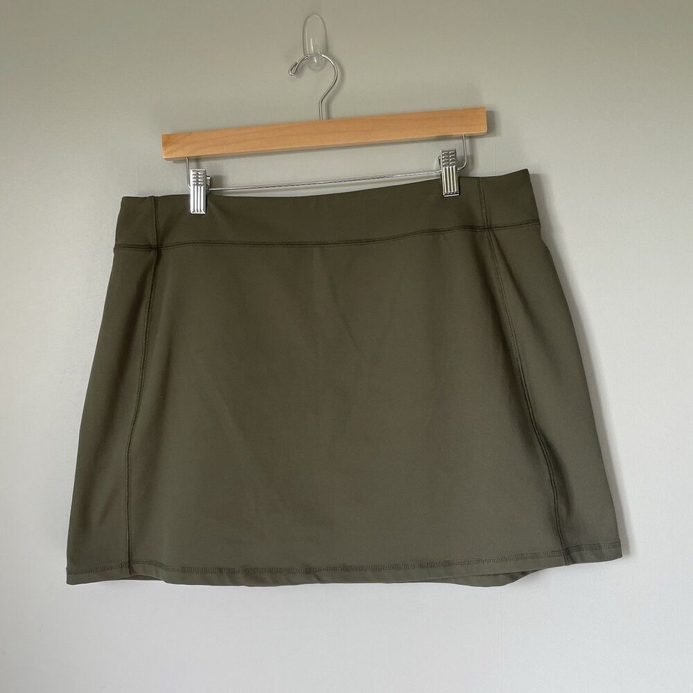 Talbots Athletic Skort Skirt Built in Shorts Green Tennis Golf Women's Large